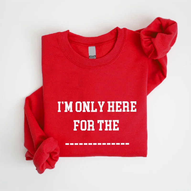 Customised Here For Christmas Sweatshirt Hoodie with Hem Detail Decorative Unique
