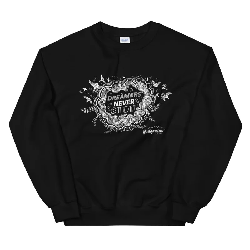 "Dreamers Never Stop" Sweatshirt Hooded Sweatshirt Casual Wear Street Style