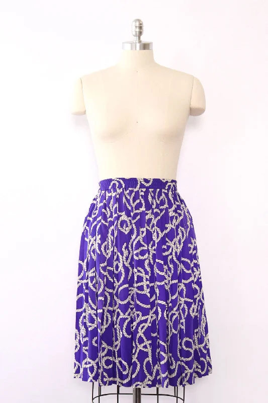 DVF Nautical Silk Skirt M/L corduroy skirt cozy