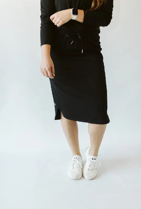 Everyday Skirt - Black leather skirt sleek