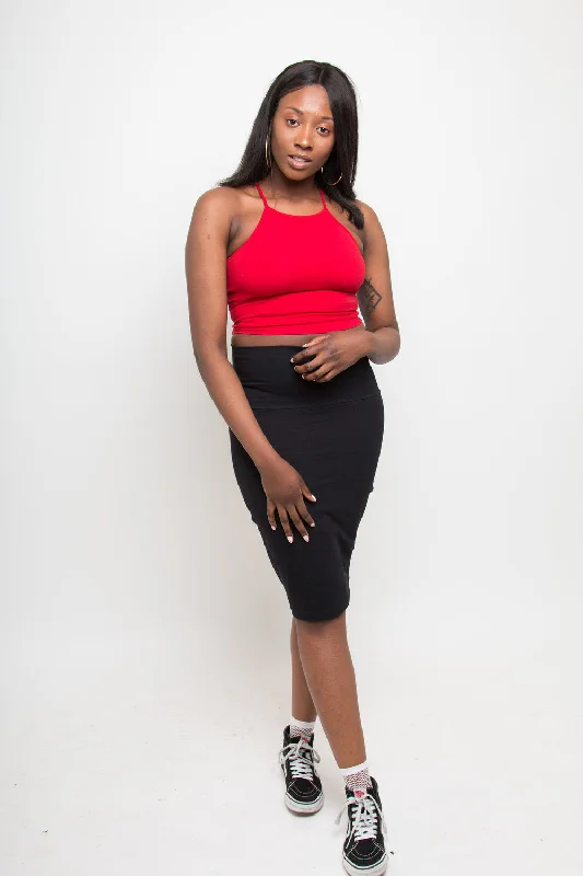 Favell Pencil Skirt In Black tulle skirt dreamy