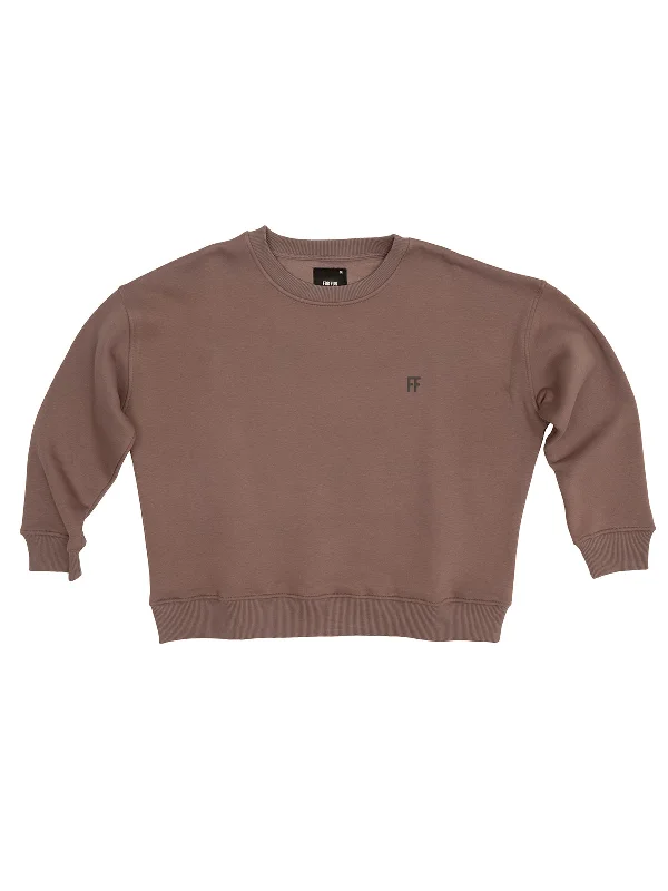 FF / Women Sweatshirt Hoodie with V-Neck Classic Versatile