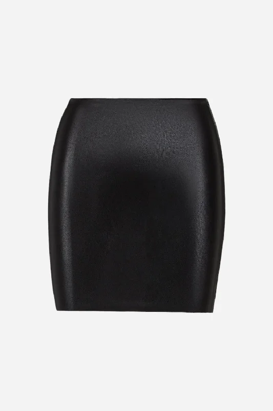 Commando Faux Leather Micro-Mini Skirt in Black denim skirt classic