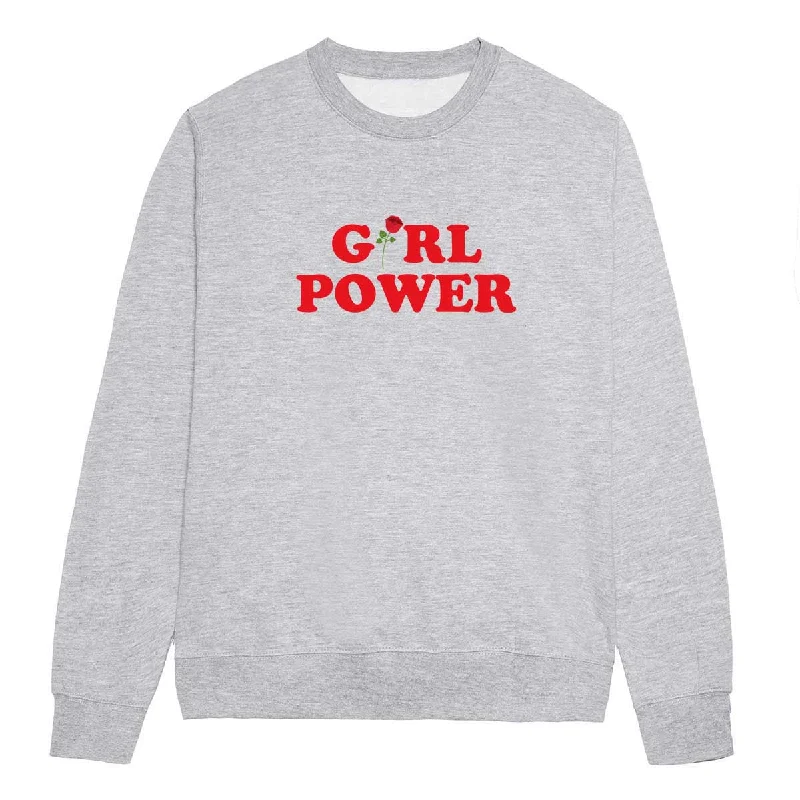 Girl Power Rose Feminist Sweatshirt Oversized Hoodie Comfort Casual