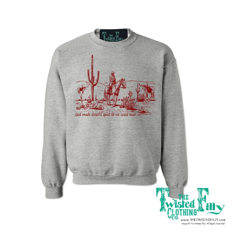 God Made Deserts - Adult Sweatshirt - Assorted Colors Hoodie with V-Neck Classic Versatile God Made Deserts - Adult Sweatshirt - Assorted Colors Hoodie with V-Neck Classic Versatile