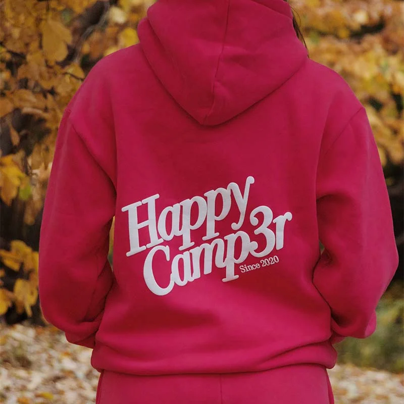 Hot Pink Puff Hoodie Hoodie with Ribbed Hem Stretchable Secure