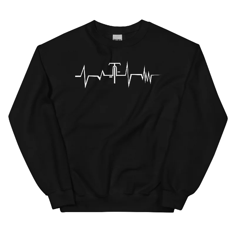 Heartbeat - Cycle - Sweatshirt (Unisex) Hoodie with Ribbed Hem Stretchable Secure