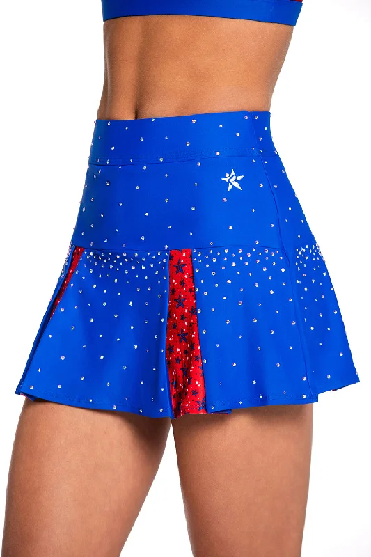 High Rise Pleated Skirt in Star Spangled silk skirt elegant