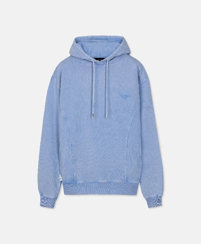 HOMIÉS CLUB HOODIE VINTAGE LIGHT BLUE Hoodie with Button Placket Classic Preppy