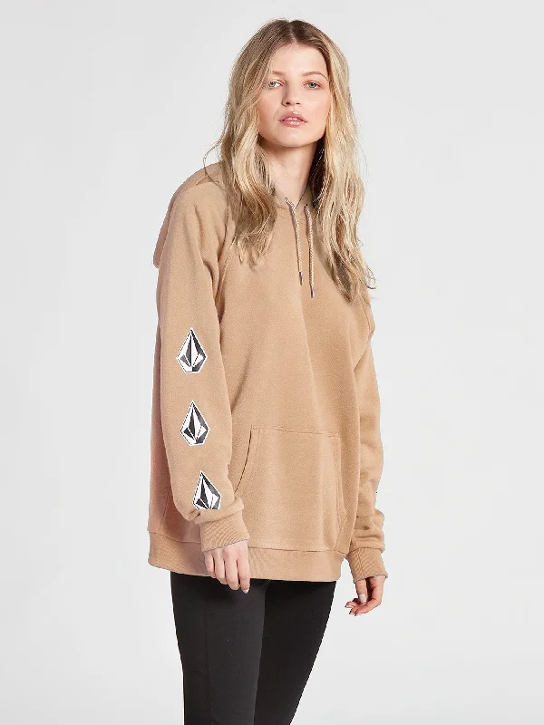 Iconic Stone Hoodie - Hazelnut Hoodie with Relaxed Fit Easy Casual