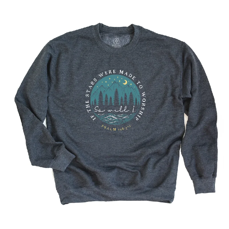 If The Stars Sweatshirt Hoodie with Raw Hem Edgy Unfinished