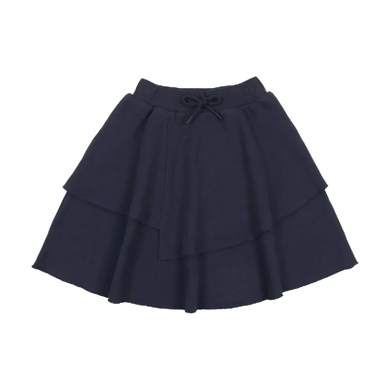 Kin And Kin Blue Layered Skirt denim skirt fashionable