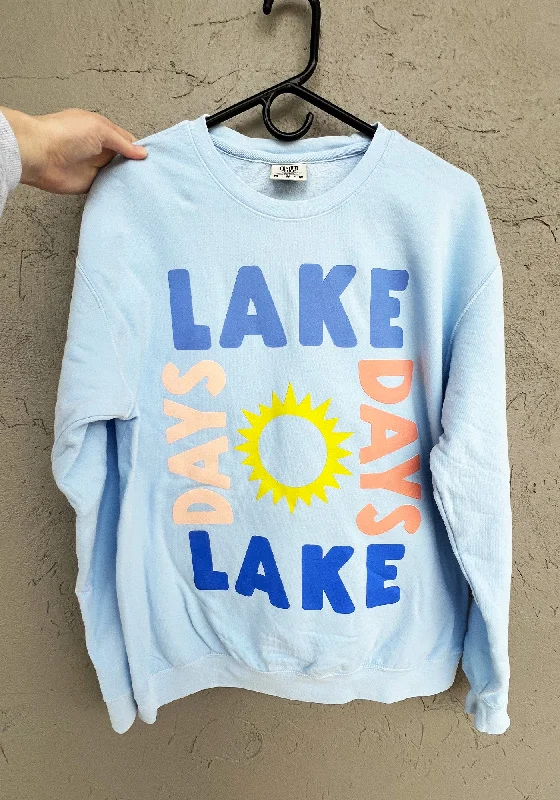 Lake Days Sweatshirt Hoodie with Earth Tones Natural Calm
