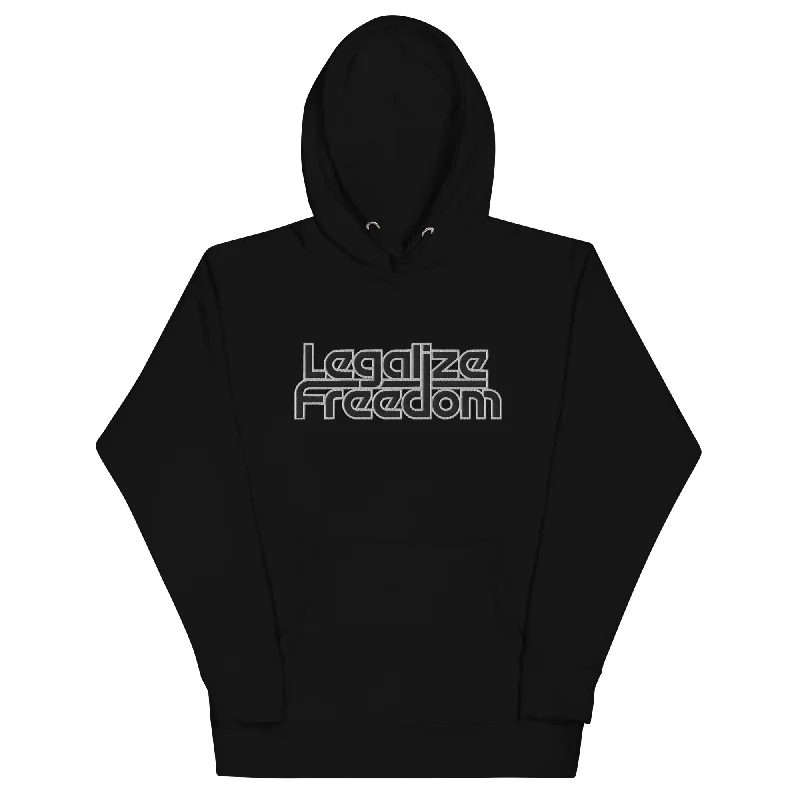 Legalize Freedom Embroidered Hoodie Hoodie with Hem Ribbing Snug Secure