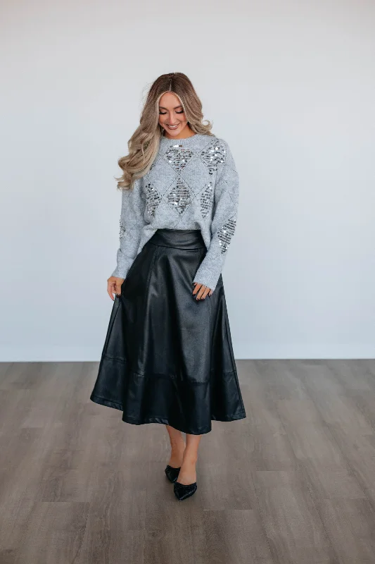 Lolita Leather Skirt maxi skirt elegant