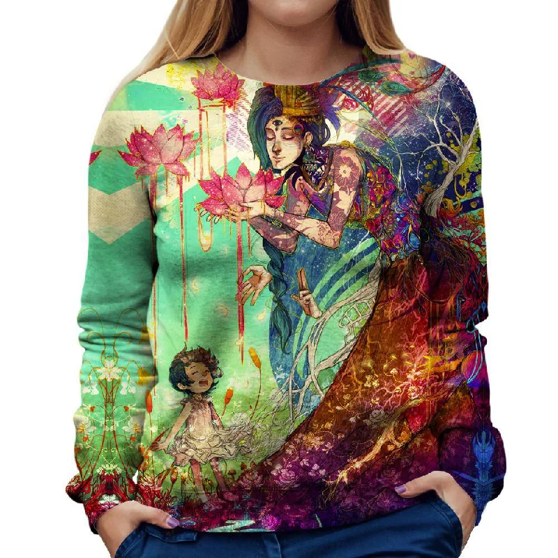 Lotus Biggest Womens Sweatshirt Hoodie with Slim Fit Tailored Modern