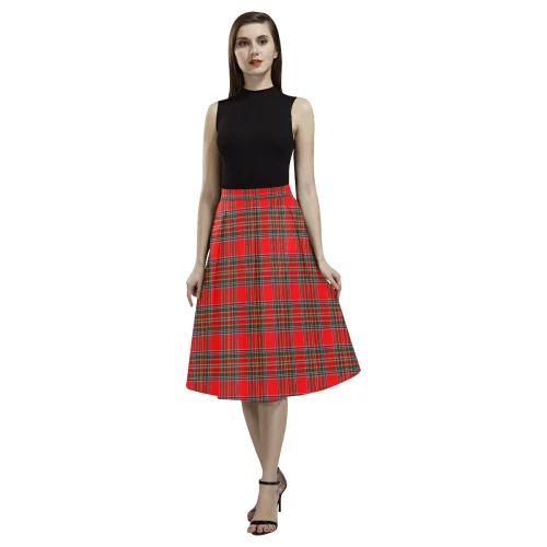 MacBean Modern Tartan Aoede Crepe Skirt tiered skirt playful