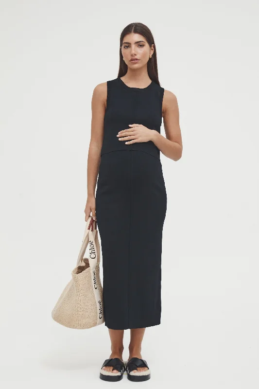 Piper Maxi Skirt (Black) slim fit skirt