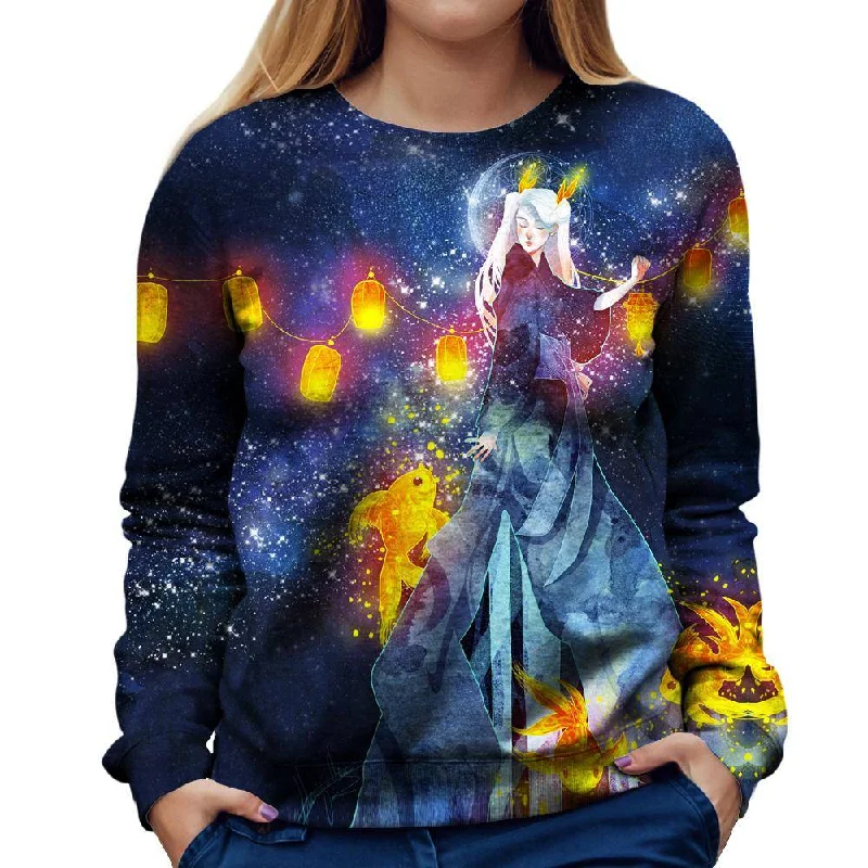 Moon Festival Womens Sweatshirt Hoodie with Camouflage Military Edgy
