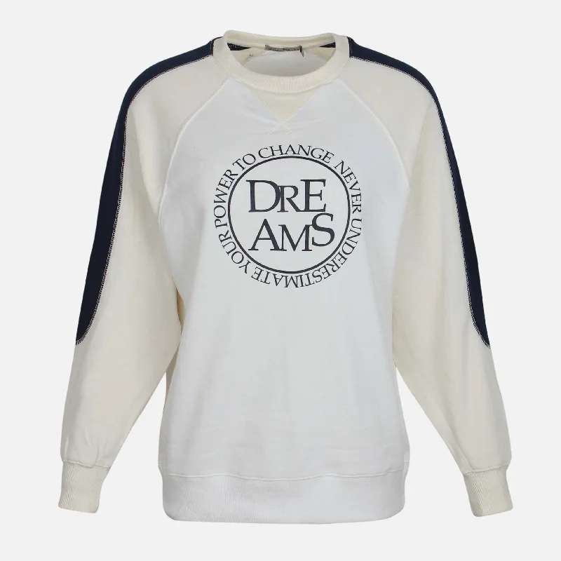 LADIES TERRY SWEATSHIRT Hoodie with Crew Neck Simple Timeless