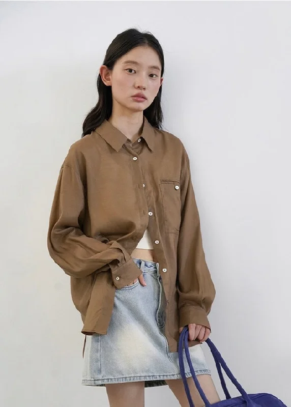 Nancy Washed Denim Mini Skirt linen skirt relaxed