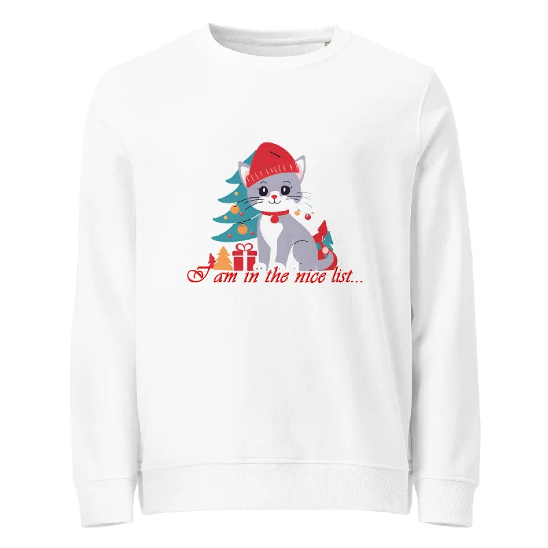 Nice Kitty Graphics Organic Sweatshirt Hoodie with Magnetic Closure Innovative Modern Nice Kitty Graphics Organic Sweatshirt Hoodie with Magnetic Closure Innovative Modern