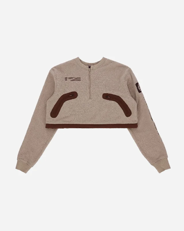 CACT.US CORP WMNS Crewneck Sweatshirt Brown Hoodie with Ribbed Hem Stretchable Secure CACT.US CORP WMNS Crewneck Sweatshirt Brown Hoodie with Ribbed Hem Stretchable Secure