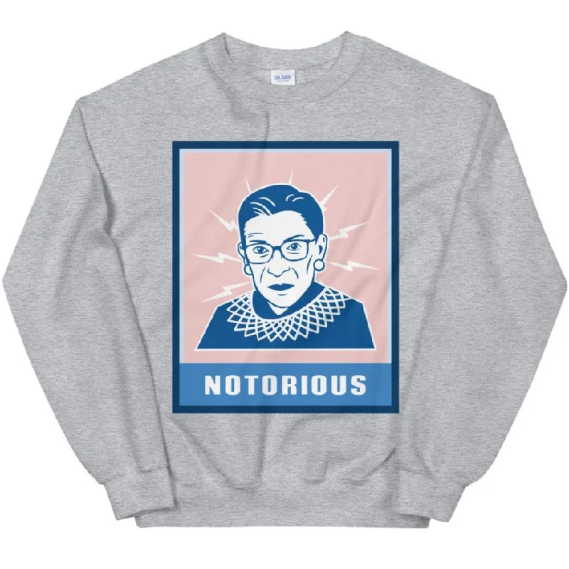 Notorious RBG -- Sweatshirt Hoodie with Button Classic Timeless