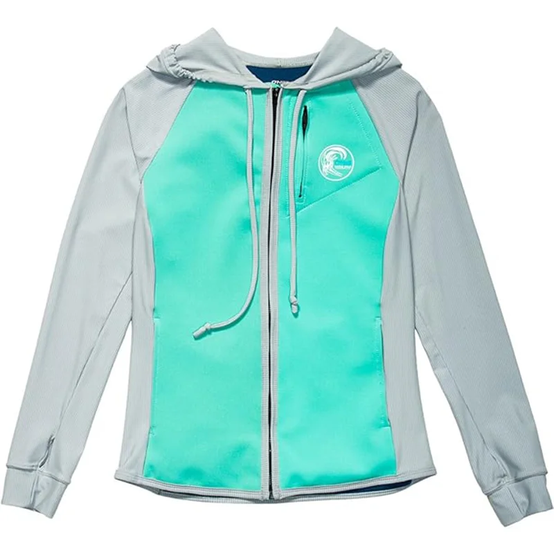 O'Neill Supertech Women's Hoody Zip Sweatshirts (Brand New) Zip Hoodie Drawstring Kangaroo Pocket