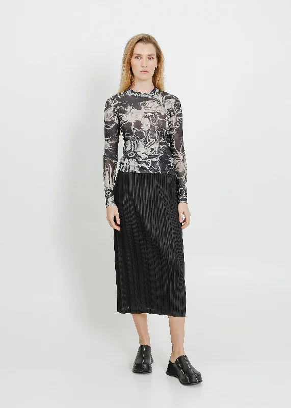 OPAL SKIRT / BLACK corduroy skirt comfortable