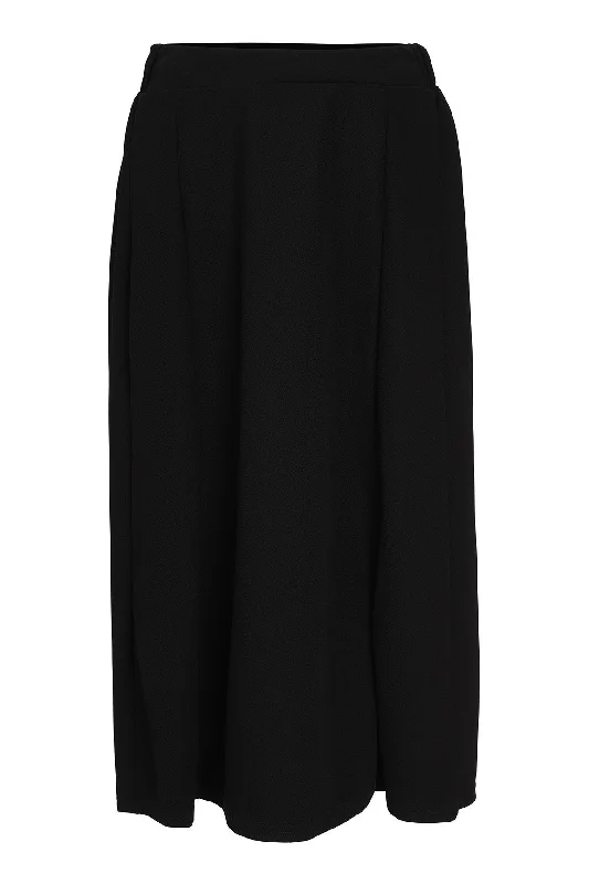 Poly Elastane 6 panel Skirt | BLACK | 4471ZR leather skirt durable