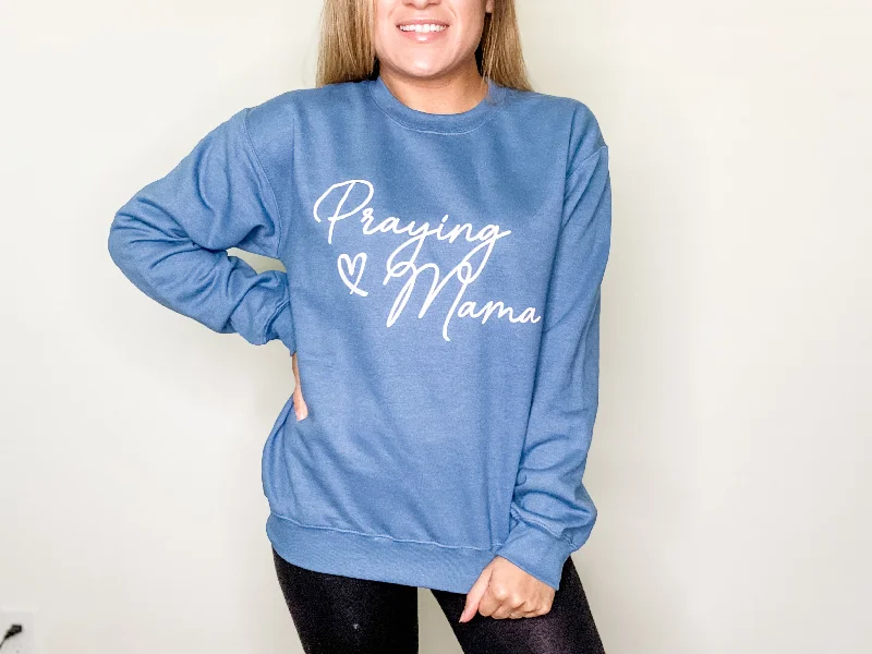 Praying Mama - Unisex Sweatshirt Hoodie with Lace Feminine Delicate