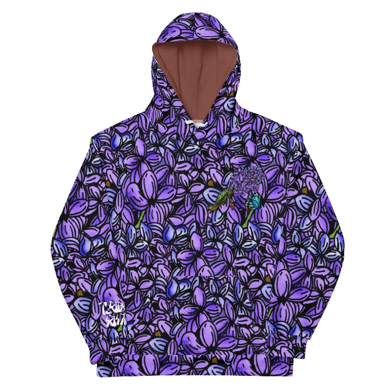 Purple Lilac Hoodie Hoodie with Back Slit Movement Comfort