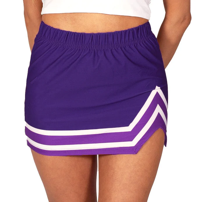 Purple & White Game Day Skirt ribbed skirt waist