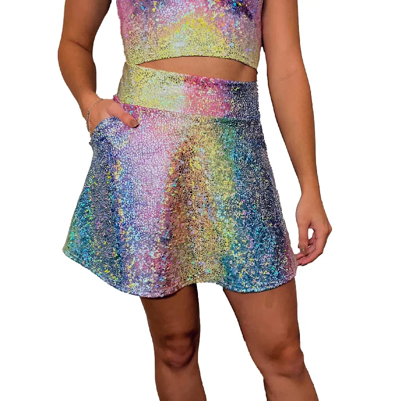 Rainbow Avatar A-line Skirt w/Optional Pockets lace skirt romantic