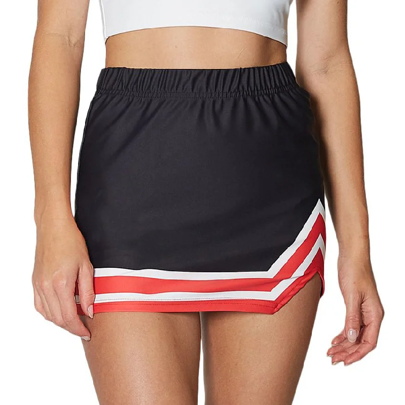 Black & Red Game Day Skirt leather skirt sleek