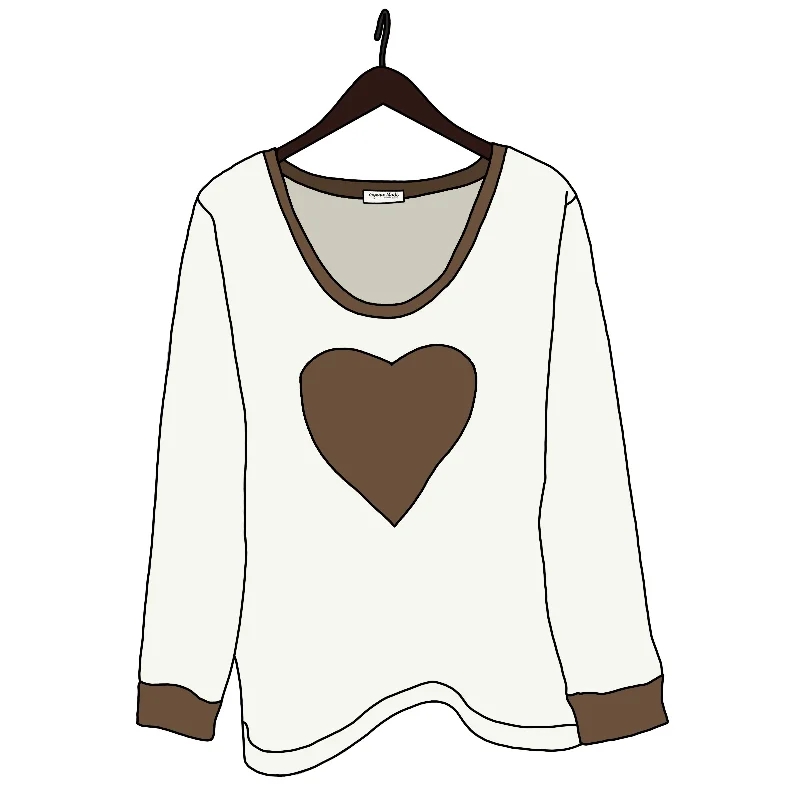 Scoop Neck Boyfriend Sweatshirt - Women’s Clothing Hoodie with Fur Luxurious Winter