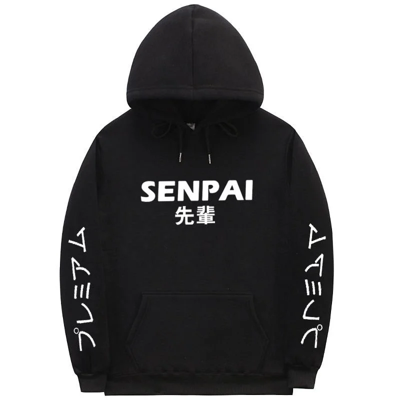 SENPAI Fashion japanese streetwear Hoodie Sweatshirt Multiple Colour Men Women Printed Harajuku Hoodies Pullover sudadera hombre Hoodie with Relaxed Fit Easy Casual