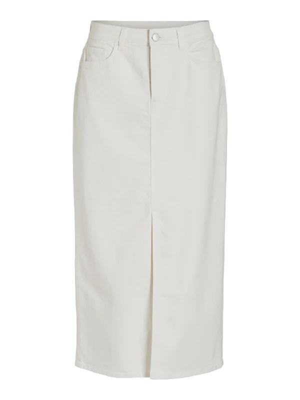 VIPIA Midi Skirt - Cloud Dancer velvet skirt plush