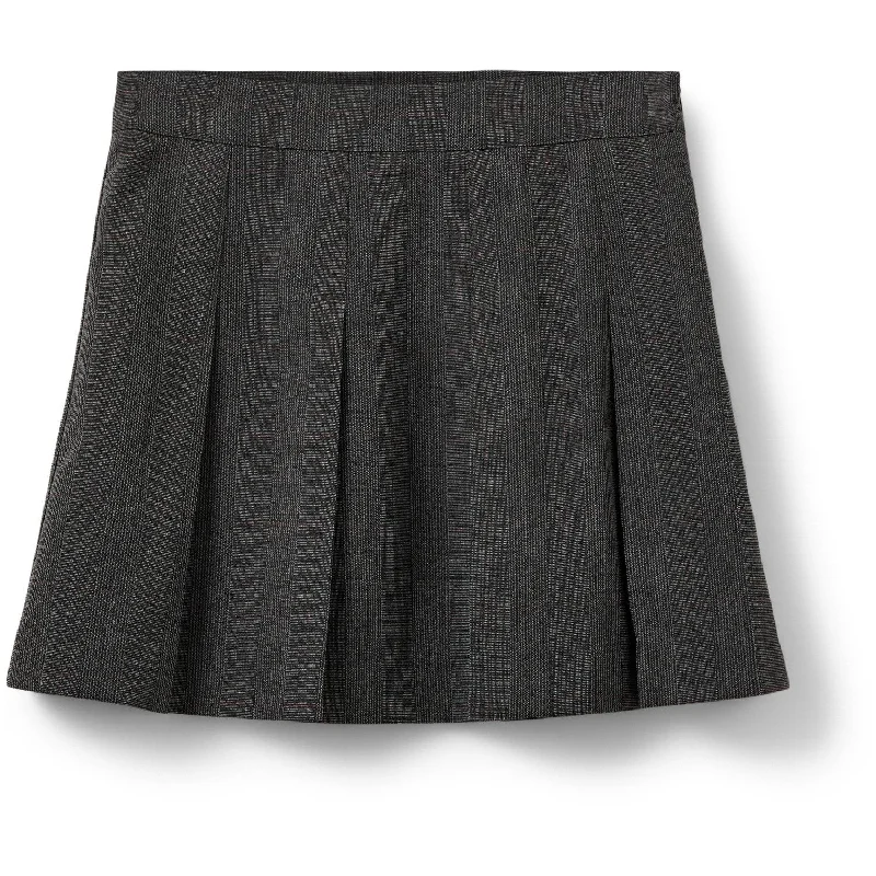 Sofie Schnoor Antracit Check Skirt asymmetrical skirt cut