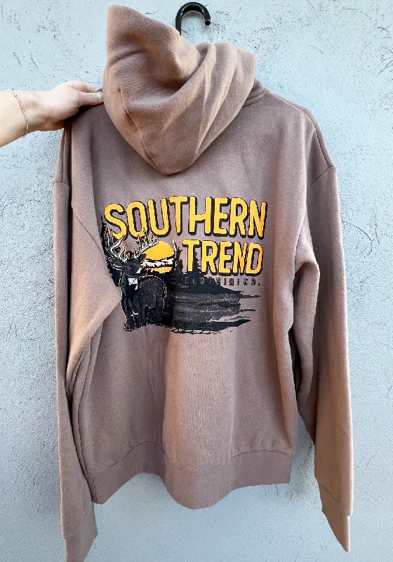 Southern Trend Deer Hoodie Hoodie with Logo Branding Identity