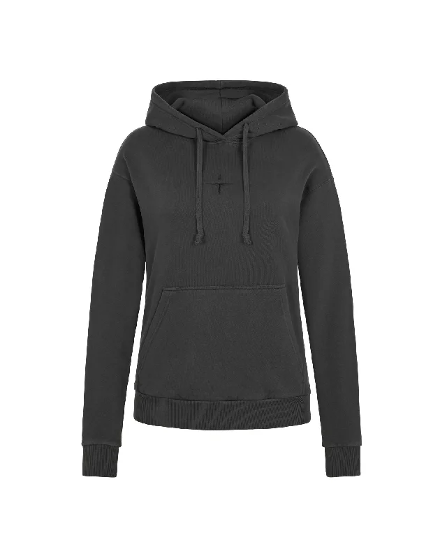 Star Cotton Hoodie Female - Berluga Hoodie with Hem Contrast Bold Stylish