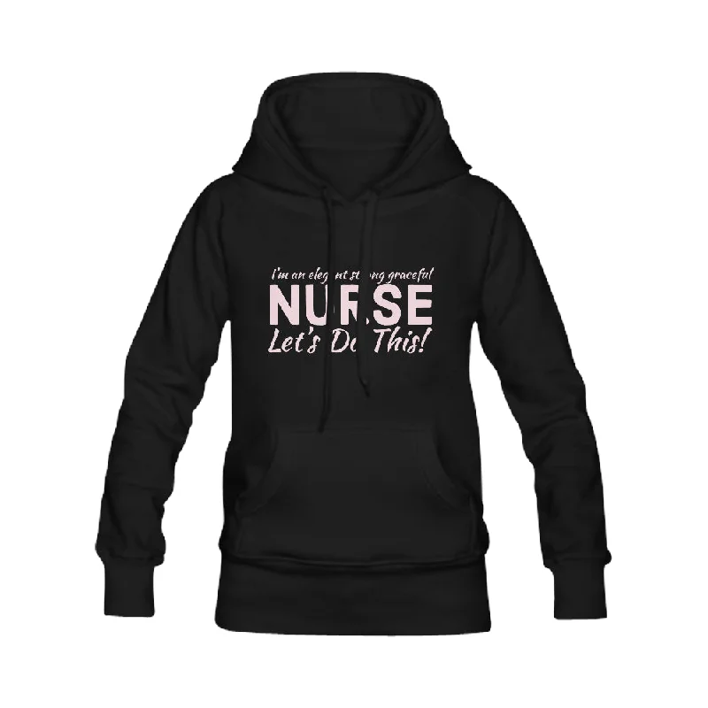 Strong Elegant Nurse Female’s Hoodie Hoodie with Turtle Neck Cozy Winter