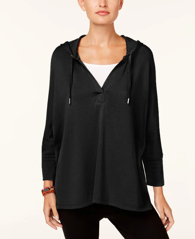 Style & Co Oversized Dolman Sleeve Hoodie Hoodie with Slim Fit Tailored Modern