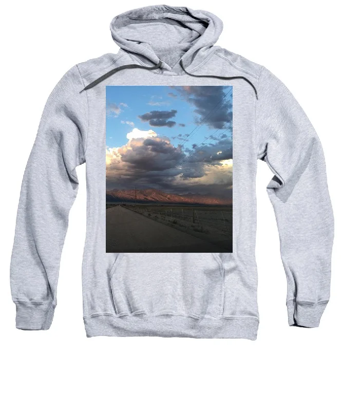 Summer Storm Sunset Crestone - Sweatshirt Hoodie with Mock Neck Collared Structured