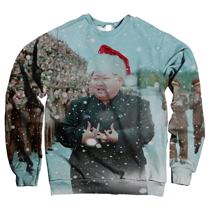 Suwoo Kim Christmas Unisex Sweatshirt Hoodie with Drop Shoulder Relaxed Streetwear