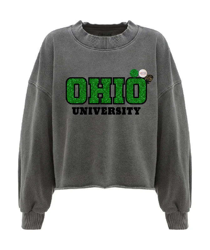 Sweatshirt crop porter pepper "UNIVERSITY" Hoodie with Neon Bright Vibrant