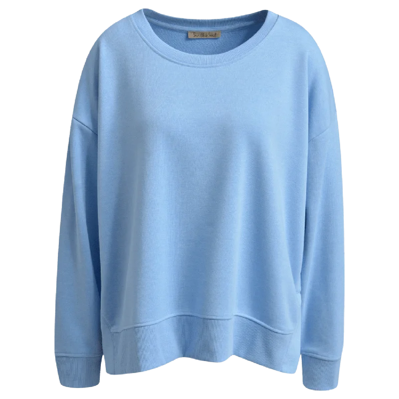 Smith & Soul Sweatshirt with Slit Embroidery Hoodie with High Neck Warm Protective