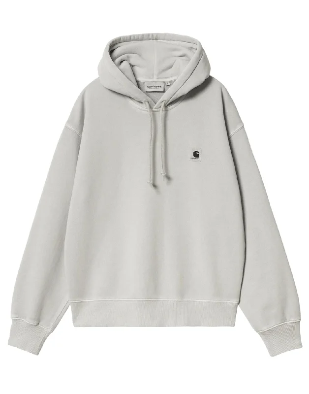 Sweatshirt woman I032741 1YE.GD grey CARHARTT WIP Hoodie with Hem Raw Edge Edgy Unfinished