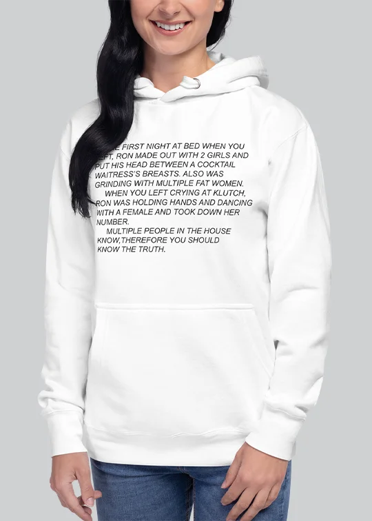 The Note Hoodie Hoodie with Illustration Artistic Creative